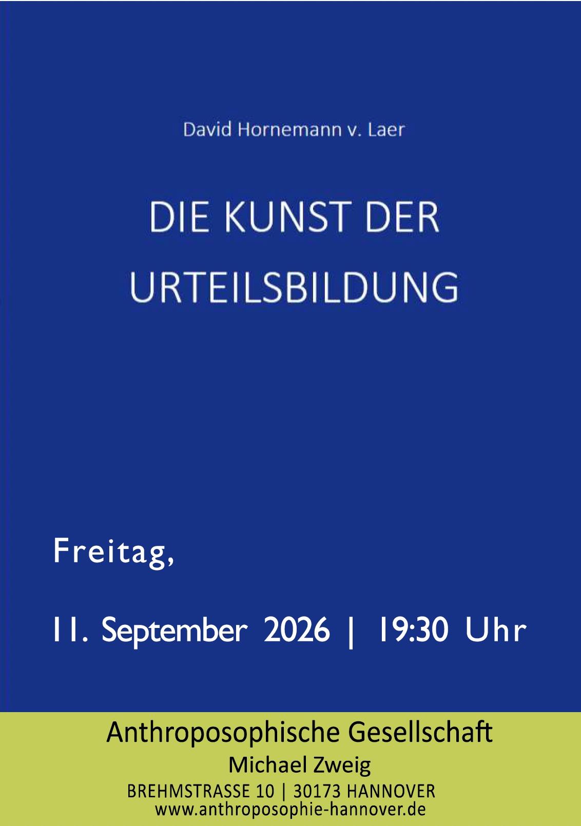 Vortrag: Urteilsbildung 11.09.2026